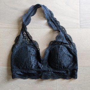 AERIE WILDFLOWER LACE PADDED HALTER BRALETTE